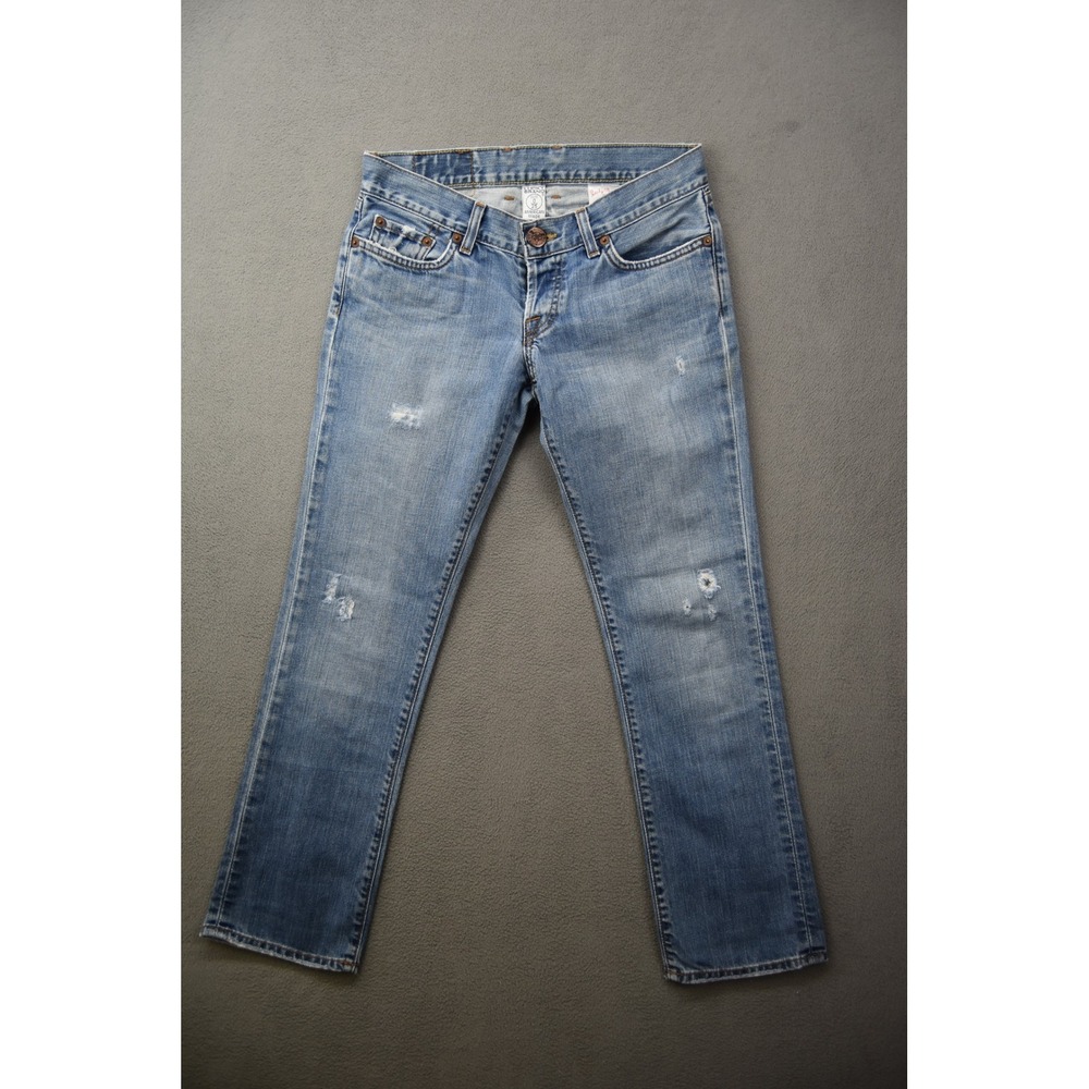 Lucky Brand Lil Lacey Cuffed Crop Jeans American Made Size 0/25 Distressed
